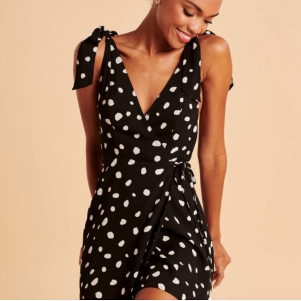 Abercrombie Black Wrapped-Up Mini Dress